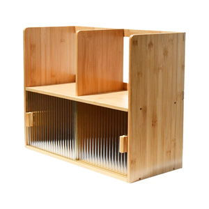 2024 Premium Wholesale Storage Box <b>Cabinet</b> Rack 100% Bamboo Cup and Mug High-Quality Luxury 2 Tier <b>for</b> Kitchen or <b>Living</b> <b>Room</b> - Product Image 1