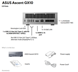 ซูเปอร์คอมพิวเตอร์ขนาดกะทัดรัด Gx10 Compact Ai รุ่น Gb10 Grace Blackwell Superchip Arm V9.2-a Cpu พร้อมแรม 128GB และ SSD 1TB มินิพีซี Arm V9.2-a Cpu (gb10) - Product Image 3