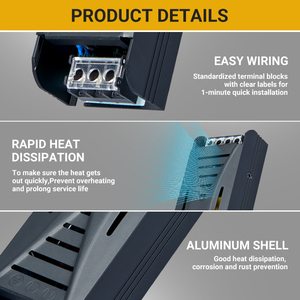 Fuente de Alimentación LED Delgada Serie K DESEE, 12V 24V 60W-400W, Controlador LED de Voltaje Constante, Transformador para Tiras de Luz LED de Interior - Product Image 4