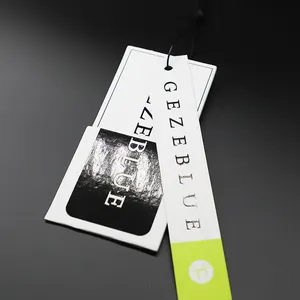 Luxury Custom Embossed Hang Tags Cardboard Garment Tags Clothing Labels