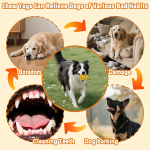 Bissfestes Hundespielzeug aus Naturkautschuk, Unzerstörbares Puzzle-Kauspielzeug für aggressive Kauer, Strapazierfähiges Outdoor-Hundekauspielzeug - Product Image 3