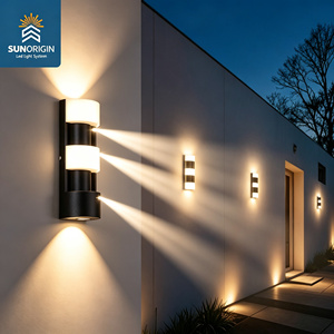 Lámpara de Pared LED de Aluminio de Triple Luz, Moderna y Minimalista, Impermeable, 18W, Luz Blanca Cálida, para Pasillos de Hotel, Dormitorios, Jardines y Caminos - Product Image 5