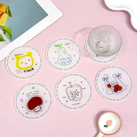 Sous-verres en plastique rembourrés, tapis isolants haute température, motif simple, transparents, décoratifs, ornements de table, vente en gros