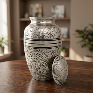 Urn Handmade for Human Ashes Green Color Adult Memorial Funeral Supplies Urns Urn Handmade for Human Ashes Green Color Adult Mem - Product Image 3
