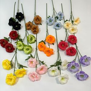 Arreglo de Rosas Artificiales Pingping, Decoración Floral de Seda de 3 Cabezas para Bodas, Hogar, Interiores y Exteriores - Product Image 1