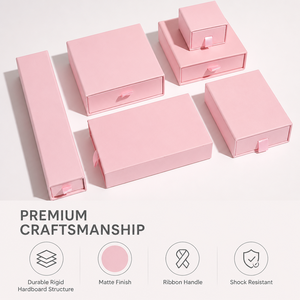 Caja de Embalaje de Joyería Rosa <span class=keywords><strong>al</strong></span> <span class=keywords><strong>por</strong></span> <span class=keywords><strong>Mayor</strong></span>, Disponible en Fábrica, <span class=keywords><strong>para</strong></span> Collar, Anillo, Pulsera, Pendientes, Caja de Papel, Caja de Joyería Personalizada con Logotipo - Product Image 4
