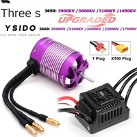 YSIDO Moteur sans capteur sans balais 3660/3650 avec ESC 60A pour 1:10 WLtoys HSP Tamiya Traxxas GTR RC Off-Road Racing Buggy Cars