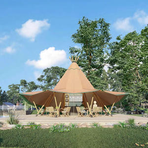 Büyük Özelleştirilmiş Lüks Su Geçirmez Çift Katmanlı Çelik Çerçeveli Dört Mevsim Hint <span class=keywords><strong>Tipi</strong></span> Çadırları Glamping Düğünleri Açık Hava Etkinlikleri için - Product Image 4