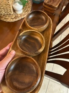 木碗相思木托盘和碗套相思葫芦碗，带长棍面包托盘 (4pcs) - Product Image 6