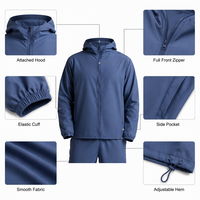 Veste coupe-vent légère à capuche personnalisée en usine, imperméable 100 % polyester, zippée, pour le sport, la course et la pluie, pour homme