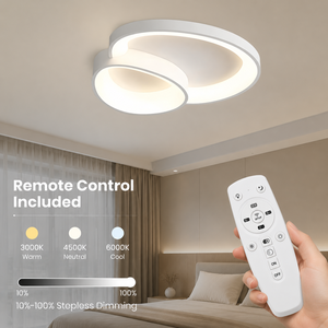 Modern Ring <b>Ceiling</b> <b>Light</b> Acrylic Led 36W <b>Remote</b> Dimmable 3Cct Surface Mount For Living Room Bedroom High Cri - Product Image 3