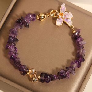 New Chinese Style Natural <b>Amethyst</b> Crush <b>Bracelet</b> Women Healing Stone <b>Bracelet</b> Irregular Natural Stone Beads Gravel <b>Bracelet</b> - Product Image 6