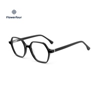Lunettes géométriques transparentes roses Flowerfour FH2306 pour hommes, femmes, unisexe, montures de lunettes optiques tendance en acétate, mode