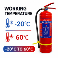 Extincteur portable en poudre sèche ABC de 6,4 kg en acier au carbone MENGJAING FIRE MFABCE4 à déclenchement en 15 secondes pour la cuisine – Sécurité familiale