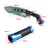 Protector de Manos Universal para Motocicleta, Parabrisas, Cubierta Protectora a Prueba de Viento, Aleación de Aluminio CNC Anodizado para Modificación de Motocicletas