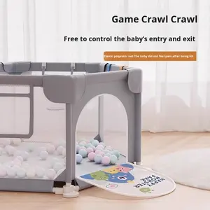 Barrière de protection pour bébé, tapis d'éveil en tissu pour enfants, salon, intérieur, sécurité domestique, apprentissage de la marche, clôture de jeu - Product Image 3