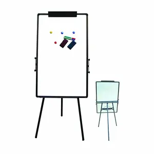 60x90cm padrão retrátil quadro branco suporte flip gráfico easel para escola e escritório