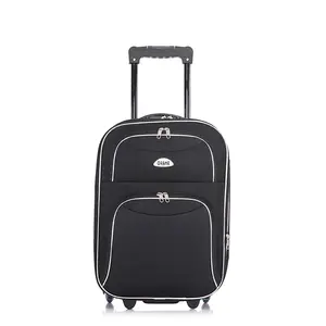 2024 professional supplier wholesale matching color 4 wheels 4 PCS set fabric trolley travel suitcase luggage bag