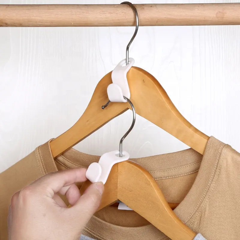 Gancho organizador de pendurar roupas, gancho conector de roupas para guarda-roupas, armário resistente