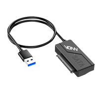 Convertitore USB 3.0 SATA Vonn da 50 cm con porta DC e rivestimento in PVC, cavo Easy Drive per dischi rigidi da 2,5/3,5 pollici per fotocamere e PC - OEM