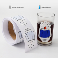 Étiquette logo thermochromique sensible à la chaleur, impression personnalisée, autocollant de détection de température en vinyle pour les produits d'extérieur