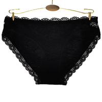 Culottes en coton pour femmes, lingerie sexy taille moyenne, slips en dentelle de coton pour femmes