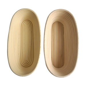 XH 10 pollici fatti a mano in plastica Rattan artigianale pane Sourdough Banneton Proofing <span class=keywords><strong>Basket</strong></span> set durevole strumenti di cottura e pasticceria - Product Image 4