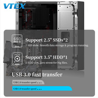 I5-11400 de bureau d'affaires 8L noir SPCC boîtier H510 carte mère 16GB DDR4 512GB SSD personnalisé Type C châssis ordinateur de bureau Compact