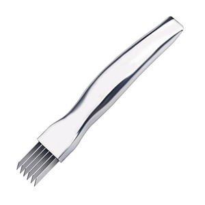 Coupe-oignon vert multi-lames en acier inoxydable, trancheuse à ciboulette, hachoir à légumes, couteau à soyeux, outil de râpage manuel, facile à nettoyer - Product Image 4