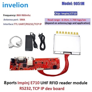 Dài phạm vi 1-35m UHF RFID Mô-đun đầu đọc RS232 8 cổng impinj e710 chip cho thể thao thời gian giải pháp - Product Image 5