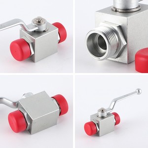 Hongsheng KHB 3K วาล์วบอล G1/2 L1112 01เหล็กสแตนเลสบอลวาล์วควบคุมทิศทางไฮดรอลิก - Product Image 3