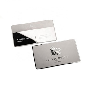 Оптовая продажа, современные Персонализированные Роскошные 0,8 мм Толстые пользовательские гравировки лазерная гравировка пустая нержавеющая сталь зеркало металлическая визитная карточка - Product Image 2