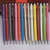 Penna in Metallo con Logo Personalizzato per Scrittura da 0,5 mm, Inchiostro Nero (Opzione Blu) per Smartphone con Touch Screen