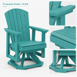 Silla Adirondack de HDPE con Giro de 360 Grados, Resistente a la Intemperie, para Patio <span class=keywords><strong>y</strong></span> Jardín - Product Image 2