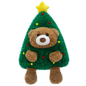 Oreiller en peluche ours en peluche de Noël super doux en coton PP, jouet anti-stress, décoration, cadeau à câliner, vente chaude, logo ODM OEM - Product Image 4
