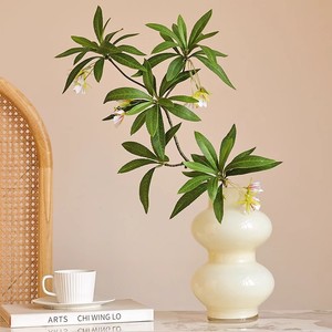 Figurine en pierre artificielle, arrangement de fleurs en soie, 90 cm de haut, simulation réaliste, décoration de mariage et de maison - Product Image 2