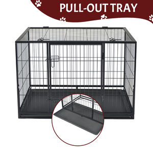 Cage pour chien XXL en métal à motif solide avec plateau en plastique Grande cage pour chien - Product Image 4