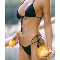 Maillots de bain de luxe sur mesure en gros, bikini triangle sexy avec petit anneau