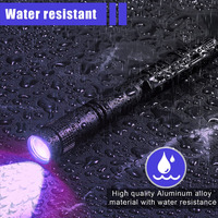 Stylo-lampe LED UV ultra-violette 395nm, mini lampe violette en aluminium, lampe torche à lumière noire avec corps en alliage d'aluminium