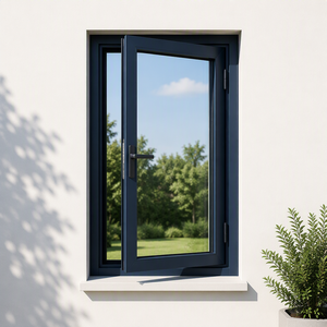 Fenêtre à battant en aluminium sur mesure, style européen, <span class=keywords><strong>double</strong></span> <span class=keywords><strong>vitrage</strong></span> trempé, verre Low-E, économie <span class=keywords><strong>d</strong></span>'énergie, <span class=keywords><strong>prix</strong></span> de gros - Product Image 1