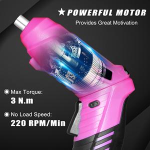 Juego de Herramientas Combinadas de 130 Piezas para Mujer con Caja de Almacenamiento de Plástico para Reparaciones del Hogar y Trabajos de <span class=keywords><strong>Madera</strong></span> - Product Image 6