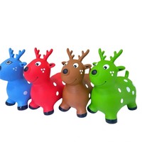 Reno saltador Juguete para niños Animales saltadores Juguetes inflables de PVC Caballo saltador para jugar niños pequeños