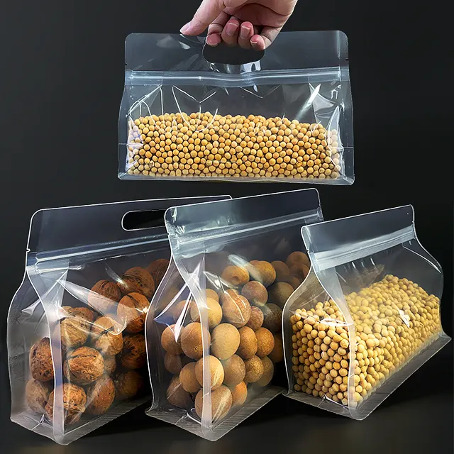 Özel kilitli düz alt PET/PE poşet torbalar plastik fermuarlı çantalar gıda ve toz/baharat ambalaj için mylar çanta