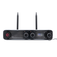 Précision Pro Audio UHF-221 Fréquence UHF réglable Karaoké dynamique DJ Studio professionnel Microphone sans fil