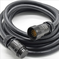 Connecteur de fil carré 19 broches 2,5 mm pour éclairage de scène - Prise aviation 19P Socapex mâle et femelle avec câble à ruban
