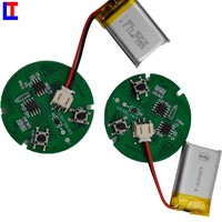 Circuit imprimé (PCB) à 3 LED avec design de flamme de bougie, éclairage scintillant, lampe torche, finition de surface HASL en cuivre de 1 oz, FR4, ISO9001