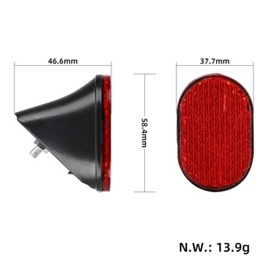 Bande réfléchissante de sécurité arrière rouge pour trottinette électrique, réflecteur arrière de vélo pour trottinette électrique, pièces d'origine - Product Image 2