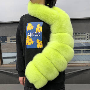 Fashion Lady Luxury Racoon Fur Coat Wraps Muff Warmer collo in vera <span class=keywords><strong>pelliccia</strong></span> di volpe maniche in vera <span class=keywords><strong>pelliccia</strong></span> di volpe naturale - Product Image 5