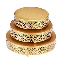 Accessoires de table de mariage rétro de luxe léger européen, assiette à gâteau ronde, présentoir à gâteau haut, assiette à fruits, plateau à snacks, vente en gros Chine