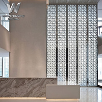 Paravent en verre texturé pliable sur mesure pour hall d'hôtel, villa, décoration intérieure commerciale